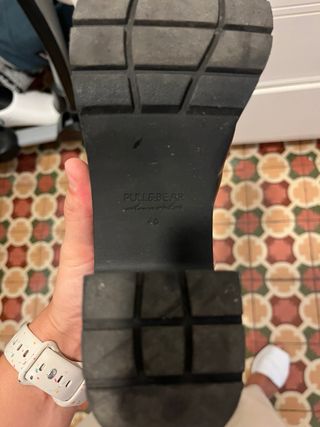 Botín tacón ancho Pull&Bear marrón