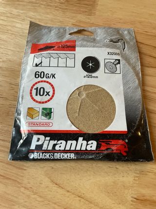 Discos Lija Piranha Ø125mm Grano 60 (10uds)