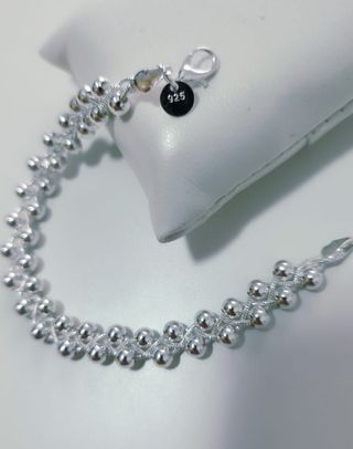 Pulsera de Plata 925 de 18/20 cm - Bolillas