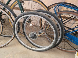 Bicicleta azul vintage