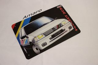 Placa Metal Peugeot 205 Rallye Vintage