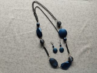 Conjunto Collar y Pendientes Azul