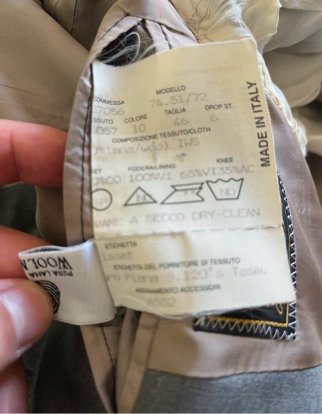 Loro Piana Tasmania 120's Grigio 46