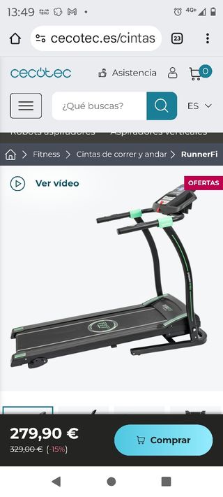 Cinta Correr Cecotec Runner Fit Sprint.Negociable.