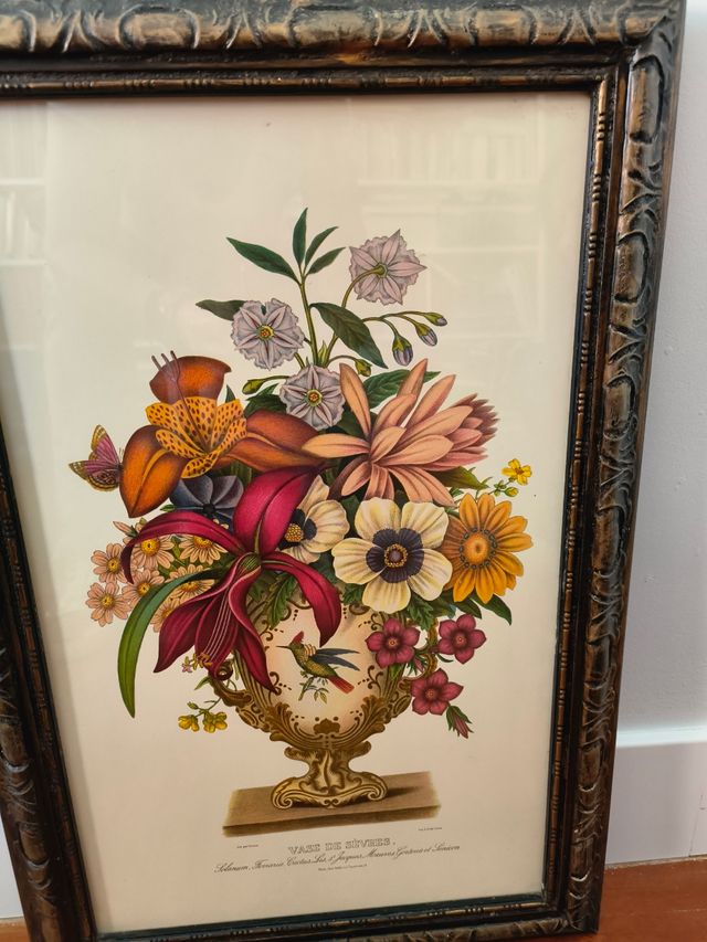 Cuadro Jarrón Sevres Flores