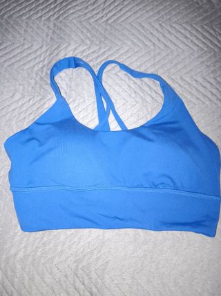 Top sujetador deportivo Oysho mujer azul talla S