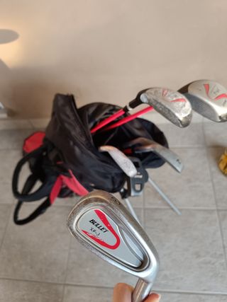 Bolsa y palos de golf Bullet niño niña