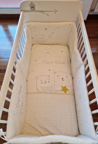 Cuna motivos búhos, regulable