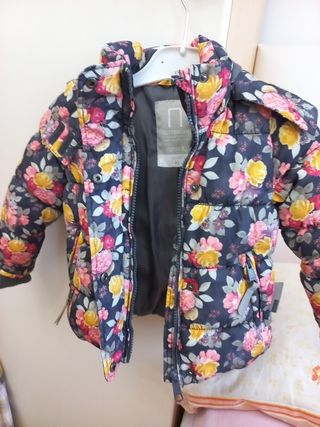 Giubbotto bambina 1-2 anni fantasia floreale