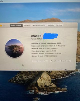 Portátil Apple MacBook Air Gris 2020 