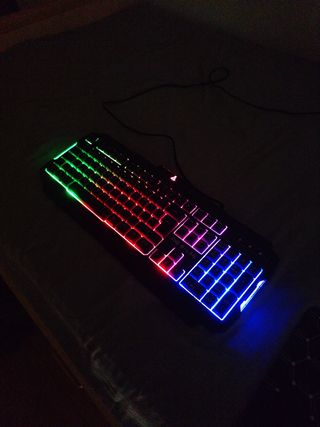 Teclado y Ratón Luminoso The G-Lab + Alfombrilla