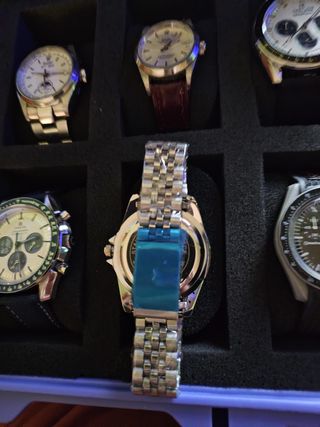 Reloj CUDDEN GMT Estilo Batman Negro/Azul