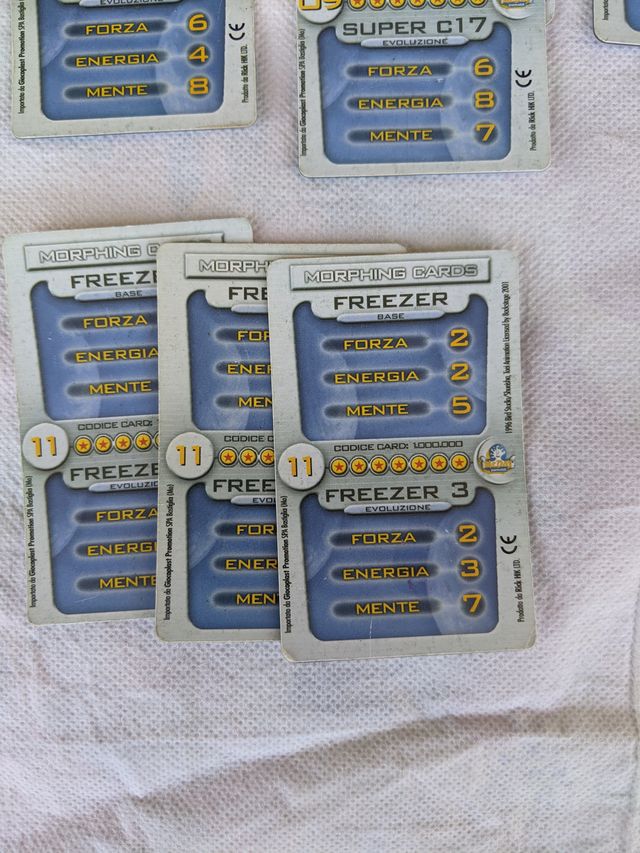 Carte Dragon Ball Z GT Lenticolari 1996