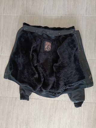 Chaqueta Bomber Aviador Cuero Auténtico XL Medidas