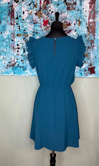 Abito donna blu petrolio tg L Made in Italy
