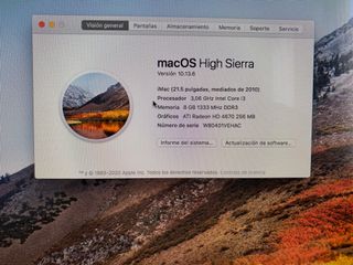 IMAC 21,5 Mid 2010 Intel Core i3 3,06GHz