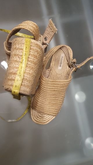 Sandalias esparto plataforma Pull&Bear beige