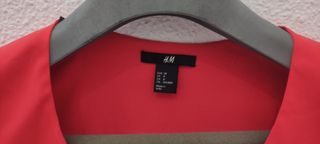 Vestido H&M Coral Talla 38 Crepé