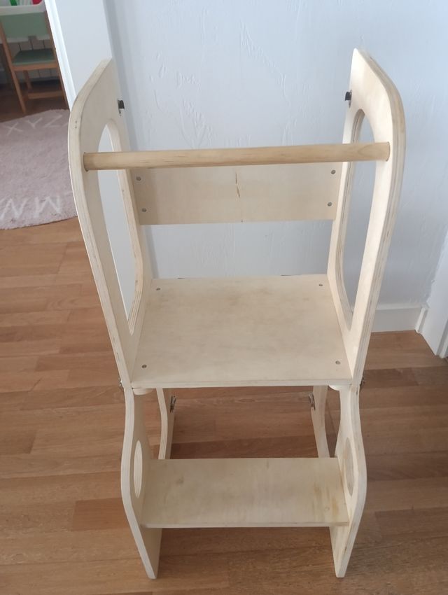 Torre aprendizaje Montessori madera natural