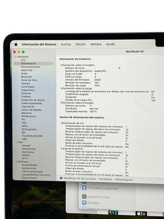 MacBook Air 13” M3 (A3113) 256GB SSD 8GB Plata