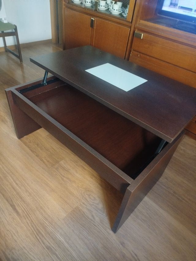 Mesa auxiliar centro elevable madera