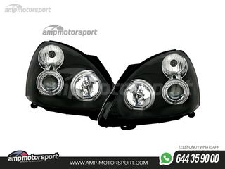 FAROS DELANTEROS OJOS DE ANGEL CCFL PARA RENAULT CLIO