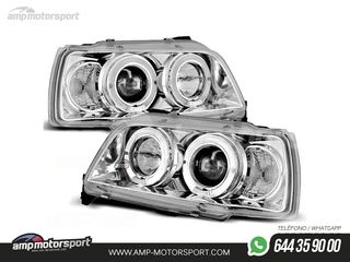 FAROS DELANTEROS OJOS DE ANGEL PARA RENAULT CLIO