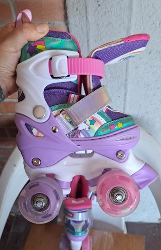 Pattini a rotelle bambina unicorno