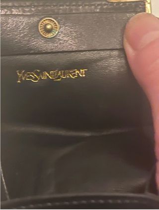 Monedero YSL Piel Negro