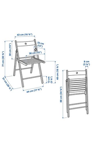 Silla Plegable FROSVI Ikea Blanca