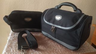 Neceser y Estuche Tango Negro/Gris