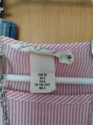 Camisa rayas rojas y blancas casual