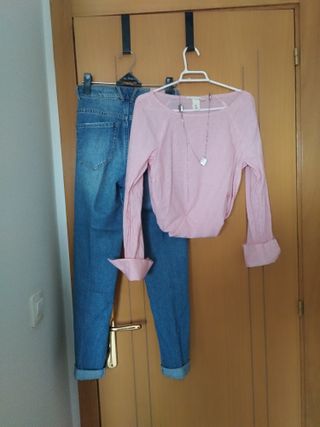 Camisa rayas rojas y blancas casual