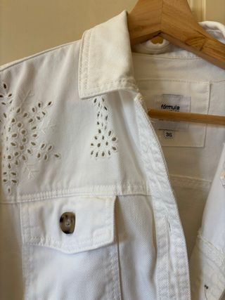 Chaqueta vaquera blanca 100% algodón 