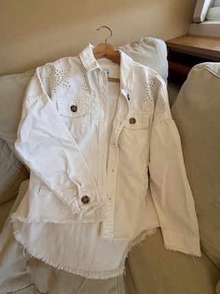 Chaqueta vaquera blanca 100% algodón 
