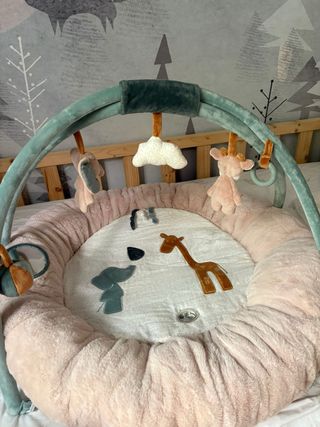 Gimnasio Bebé Nattou Peluche Rosa/Verde