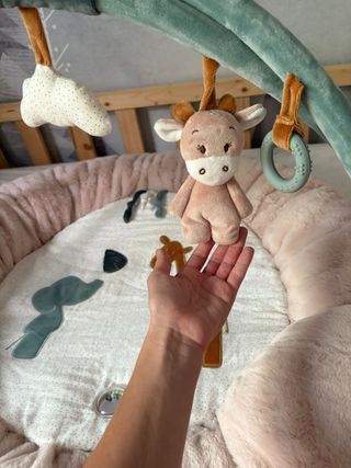 Gimnasio Bebé Nattou Peluche Rosa/Verde