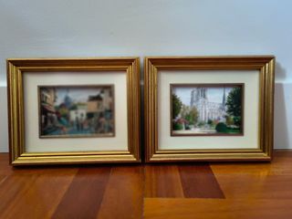 Paris, set di 2 Quadri ad acquerello