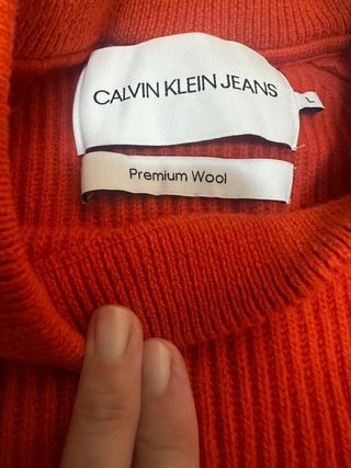 Jersey Calvin Klein Jeans Rojo Invierno