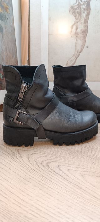 Botas de piel Mustang 37 con plataforma