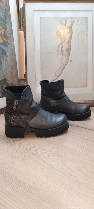 Botas de piel Mustang 37 con plataforma