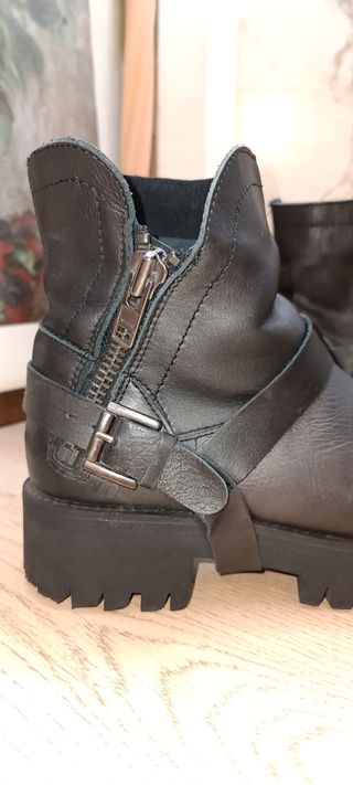 Botas de piel Mustang 37 con plataforma