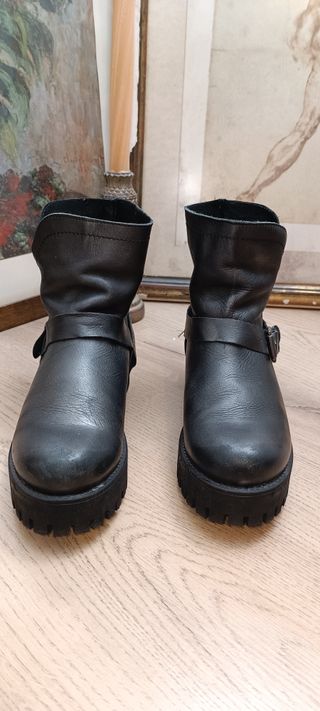 Botas de piel Mustang 37 con plataforma