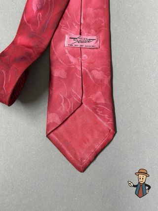 Corbata Meier Roja Seda Vintage