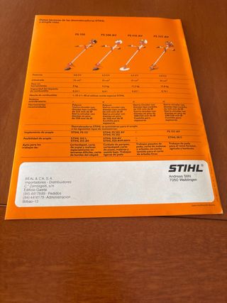 Folleto Stihl Original Antiguo