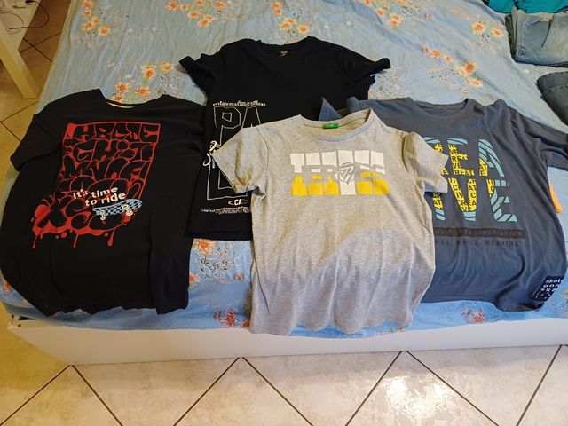 7 Magliette vari cori e marche  ragazzo taglia 12 