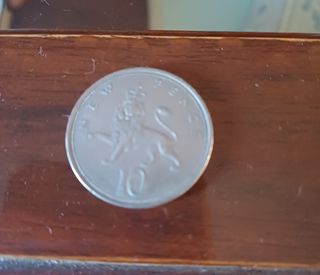 Moneta 10 New Pence 1969 Regina Elisabetta II