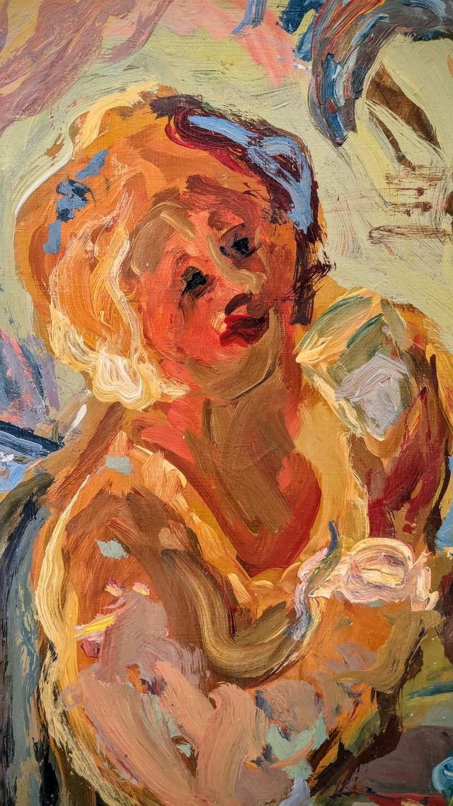 Llopis Beltrá óleo firmado 60x60 cm original