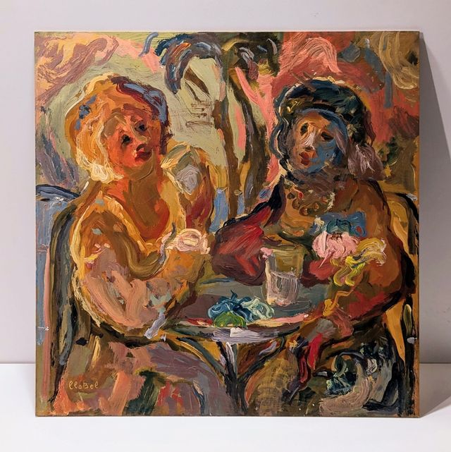 Llopis Beltrá óleo firmado 60x60 cm original