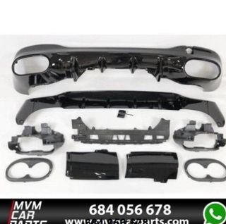 Difusor Trasero Mercedes W118 CLA Look A45 Negro B